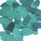 Oval Sequin 1.5" Aqua Turquoise Blue Metallic Couture Paillettes