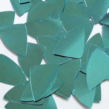 Fishscale Fin Sequin 1.5" Aqua Turquoise Blue Metallic Couture Paillettes