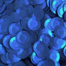 20mm Cup Round Sequins Royal Blue Matte Silk Frost. Made in USA
