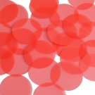 Round Sequin 40mm Bright Salmon Fluorescent Transparent Glossy Matte Duo Sided