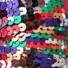 Sequin Trim 6mm Multi Jewel Color Shiny Metallic. 5 yards / 15' per pack