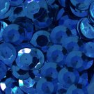 20mm Cup Round Sequins Royal Blue Shiny Metallic. Made in USA