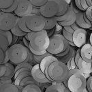20mm Cup Round Sequins Hematite Gray Matte Silk Frost. Made in USA