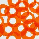 Circle Loop Vinyl Shape 1.5" Orange Go Go Transparent