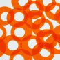 Circle Loop Vinyl Shape 1.5" Orange Go Go Transparent