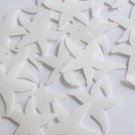 Starfish Sequin 1.5" White Crystal Hologram Glitter Sparkle Couture Paillettes