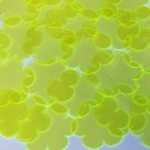 Flower Vinyl Shape 1.5" Yellow Go Go Fluorescent Edge Glow