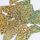 Sequin Half Round Semi Circle 1.5" Gold Hologram Glitter Sparkle Metallic