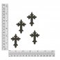 Sequin Fleurie Cross 2" Gold Metallic Couture Paillettes. Made in USA.