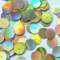 Sequin Round Ruffle Edge 1/2" Gold Lazersheen Reflective Metallic. Made in USA