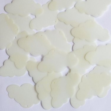 Sequin Cloud 1.5" Phosphorescent Nightglow Glow In The Dark Semi Opaque
