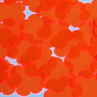 Flower Vinyl Shape 1.5" Orange Go Go Fluorescent Edge Glow