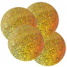 Sequin Round 4" / 100mm Gold Hologram Glitter Sparkle Metallic. Made in USA