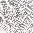 Sequin Square Diamond 1.5" Black White Binary Tech Code Print Out Opaque