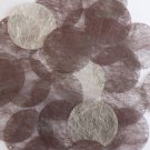 Round Sequin 40mm Chocolate Brown Silky Fiber Strand Fabric Couture Paillettes