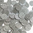 Round Sequin 15mm Platinum Gray Metallic Sparkle Glitter Texture Paillettes