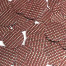 Round Sequin 30mm Red Silver Rocaille Seed Bead Print Metallic Couture Paillette