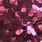 10mm Flat Round Sequins Burgundy Red Wine Shiny Metallic. Made in USA