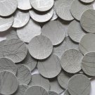 24mm Vinyl Disc Italian Silver Vein No Hole Round Circle