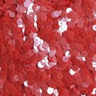 6mm Flat Round Sequins Coral Orange Luster Shiny Opaque.