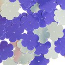 Sequin Flower 1" Purple Silver Metallic Couture Paillettes. Made in USA.
