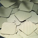 Sequin Square Diamond 1.5" Gold Black Pinstripe Metallic Couture Paillettes