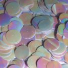 20mm Sequins Center Hole Lavender Opaque Iris Rainbow Iridescent. Made in USA