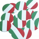 Round Sequin 1.5" Italian Flag Italy Red White Green Opaque