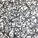 Sequin Square Diamond 1.5" Black White Crazy Scribble Pattern Opaque