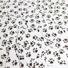 Sequin Square Diamond 1.5" Black White Animal Paw Print  Opaque