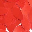 Red Metallic Shiny Navette Leaf 1.5" Couture Sequin Paillettes