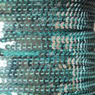Sequin Stitched Trim 4mm ~ Aqua Blue Shiny Metallic ~ Made in USA