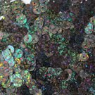6mm Sequins Galactic Black Night Hologram Glitter Sparkle Metallic. Made in USA