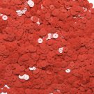 6mm Flat Loose Sequin Paillette Coral Red Opaque Glossy Made in USA