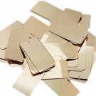 Gold Metallic Sequins Rectangle Long 1.5" Couture Paillettes. Made in USA.