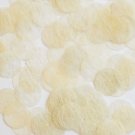 Round Sequin 15mm White Vanilla Silky Fiber Strand Fabric Couture Paillettes