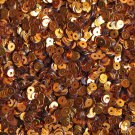 3mm Flat Round Sequins Orange Shiny Metallic. Made in USA