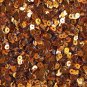 3mm Flat Round Sequins Orange Shiny Metallic. Made in USA