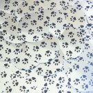 Sequin Round 1.5" Black Silver Animal Paw Print  Metallic