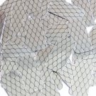 Sequin Rectangle 1.5" Black Silver Fish Scale Skin Effect Metallic