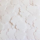 Flower Sequin 1" / 25mm White Crystal Hologram Glitter Sparkle Couture Paillette