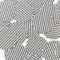 Sequin Round 1.5" Black White Chevron Print Opaque