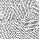 Sequin Round 1.5" Black White Binary Tech Code Print Out Opaque