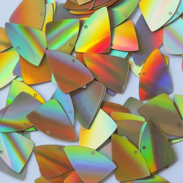 Sequin Fishscale Fin 1" /25mm Gold Lazersheen Reflective Metallic. Made in USA