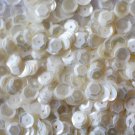 6mm Cup SEQUIN FACET PAILLETTES ~ OYSTER WHITE ~ Made in USA