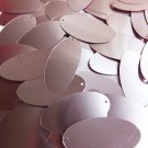 Sequin Oval 1.5" Pink Satin Metallic. Made in USA