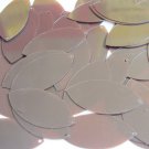 Sequin Navette Leaf 1.5" Cocoa Brown Rigid Transparent. Made in USA