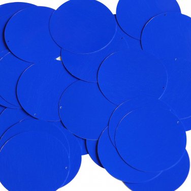 Round Sequin 40mm Royal Blue Opaque Glossy High Shine Couture Paillettes