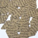 Sequin Long Diamond 1.75" Black Gold Midsummer Night's Dream Shakespeare Script