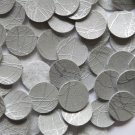 15mm Vinyl Disc Italian Silver Vein No Hole Round Circle
